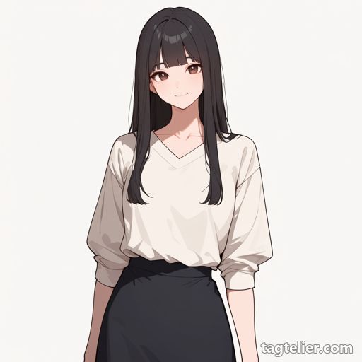 Vネック（v-neck）で生成したAIイラストの見本
