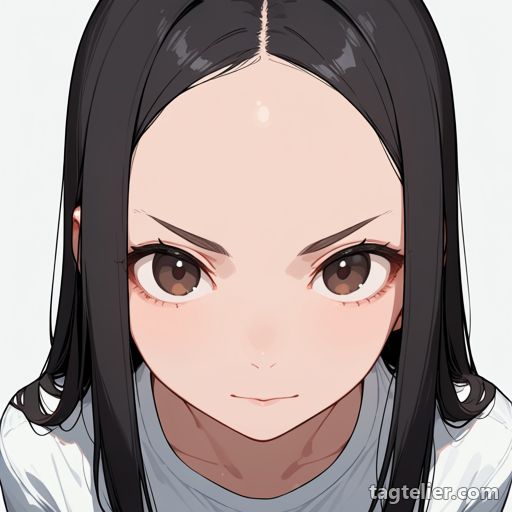 ハの字眉（v-shaped eyebrows）で生成したAIイラストの見本