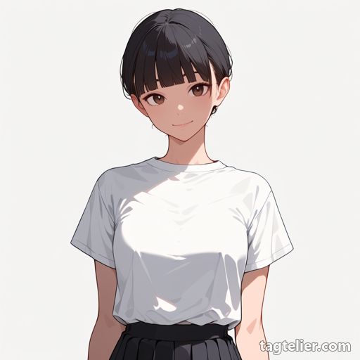 ベリーショート（very short hair）で生成したAIイラストの見本