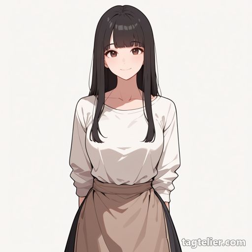 腰エプロン（waist_apron）で生成したAIイラストの見本