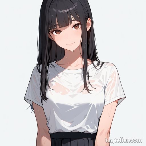 濡れ（wet）で生成したAIイラストの見本