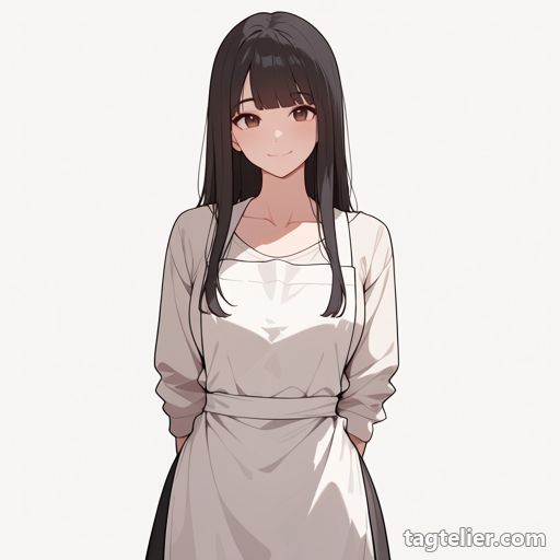 白いエプロン（white_apron）で生成したAIイラストの見本