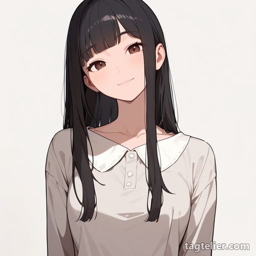 白い襟（white collar）で生成したAIイラストの見本