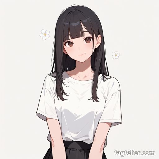 白い花（white_flower）で生成したAIイラストの見本