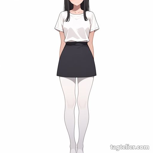白パンスト（white_pantyhose）で生成したAIイラストの見本