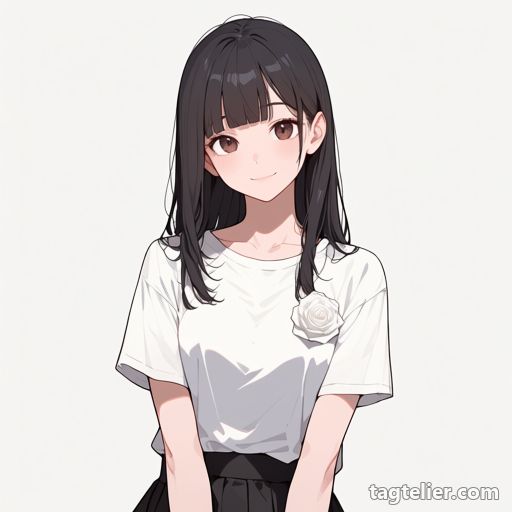 白いバラ（white_rose）で生成したAIイラストの見本