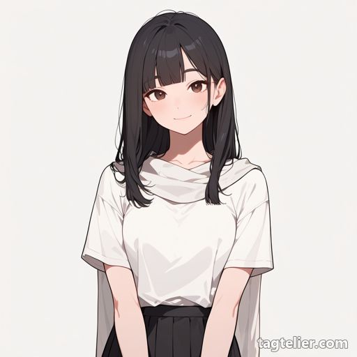 白いマフラー（white_scarf）で生成したAIイラストの見本