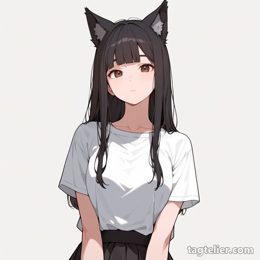 狼耳（wolf_ears）で生成したAIイラストの見本