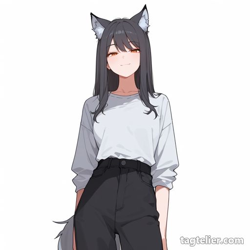 狼娘（wolf_girl）で生成したAIイラストの見本